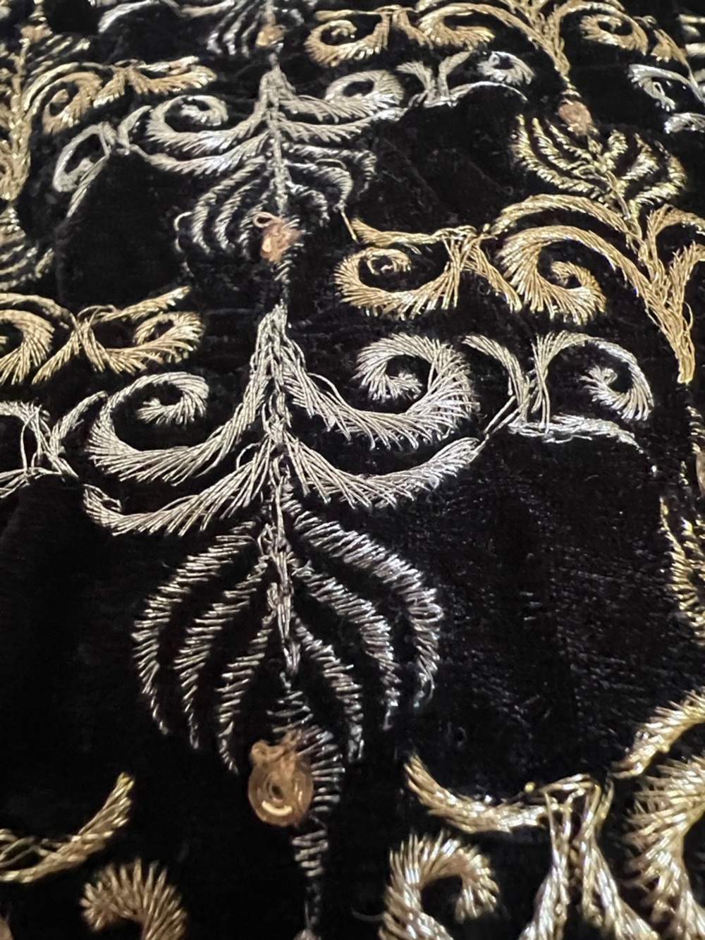 Alice + Olivia Black Marilla Embroidered Mini Dress Black, Silver & Gold - Picture 14 of 14